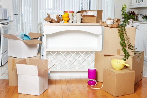 Careful loading of household furniture for a move in south-east London