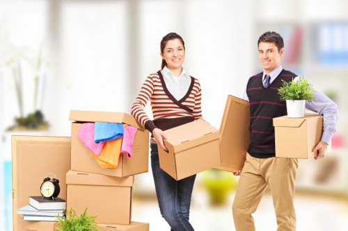 Loading commercial items for relocation near Catford town centre
