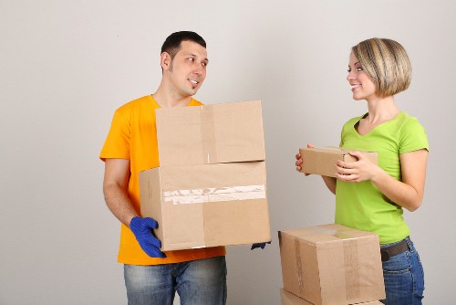 A professional man with van Catford team completing a careful and safe delivery